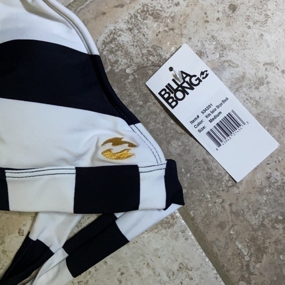 Billabong || NWT Black & White Stripe - Picture 2 of 8